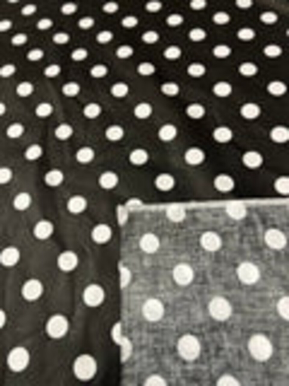 1 Yard Poly Cotton Fabric 1" Polka Dot Print, 58" Wide Durable Material for Apparel & Crafts